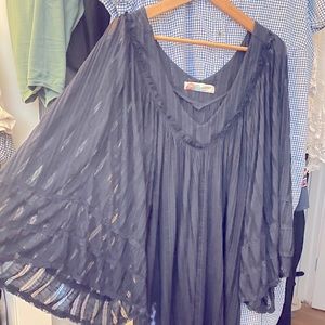 Free People flare sleeve sheer dress/cover up